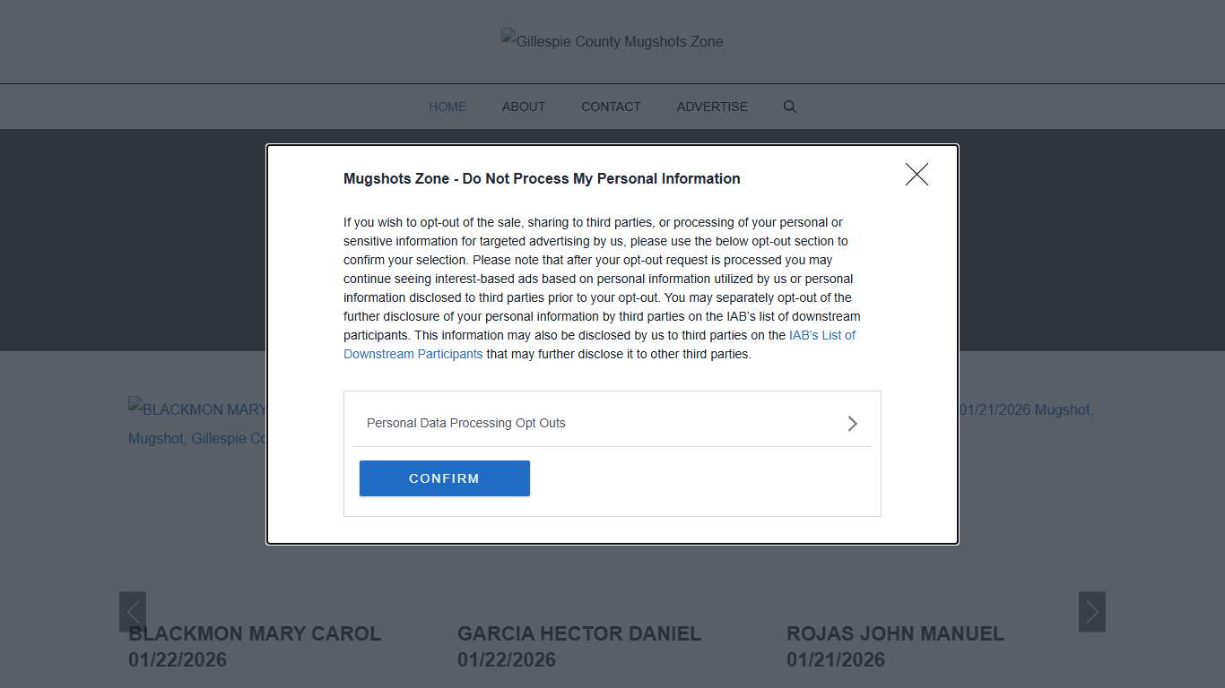 Gillespie County Mugshots Zone
